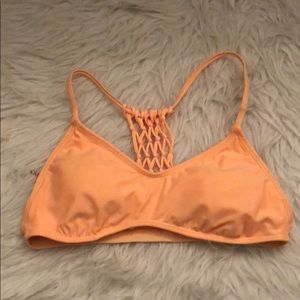 Yellow Racerback Bikini Top